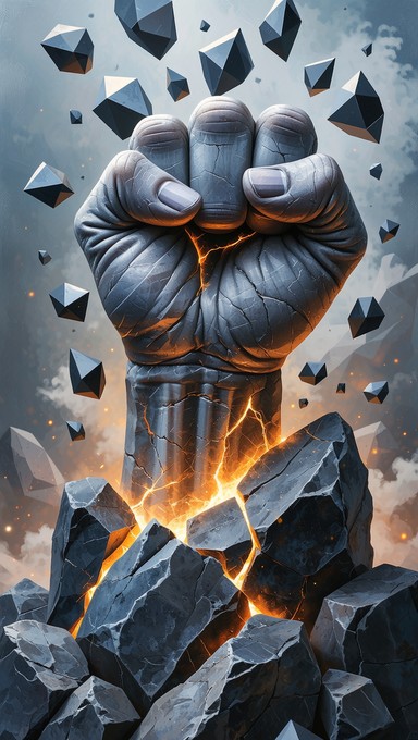 Free Strength Through Pressure Image - Fist, Diamond, Crystal ...