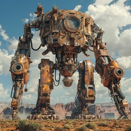 Free Giant Rusty Robot Image - Robot, Rusty, Desert | Download at StockCake