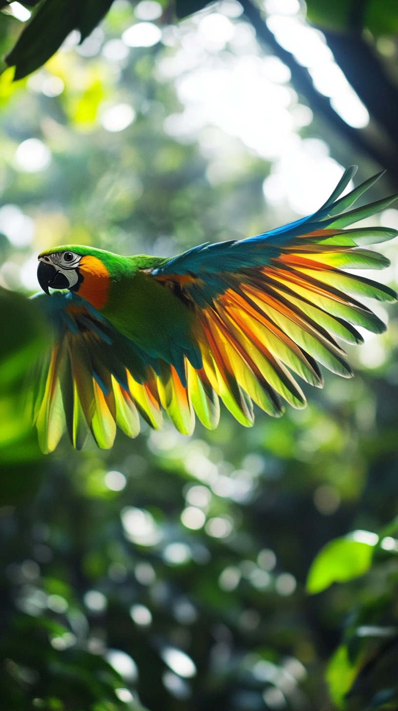 Free Parrot in flight Image - Parrot, Flight, Foliage | Download at ...