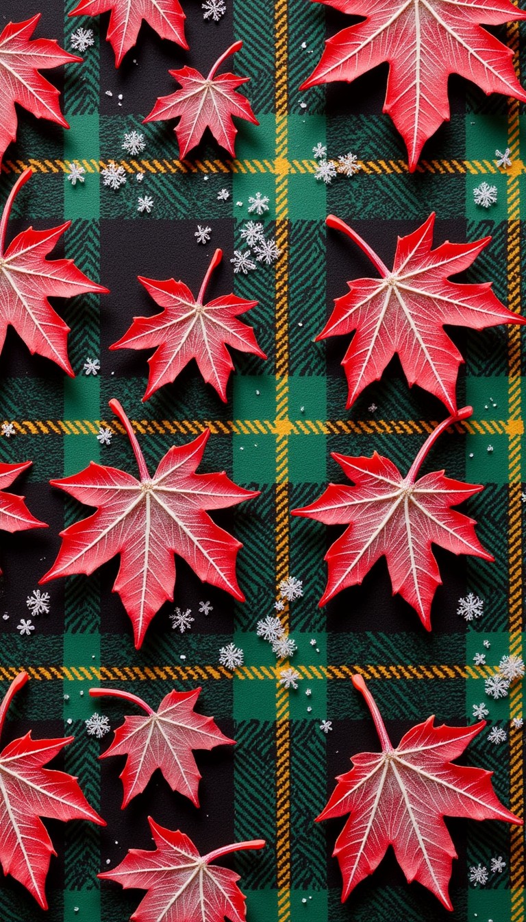 Free Festive Maple Pattern Image - Maple, Leaves, Tartan | Download at ...