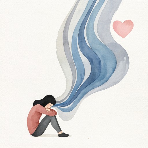 Sadness Shadow Free Shadow Weighs Heavy Image - Watercolor, Minimalist, Depression ...