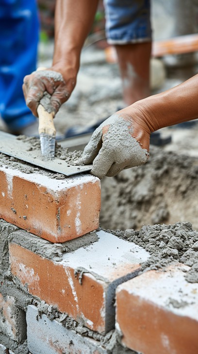 Free Bricklaying in progress Image - Construction, Bricklaying, Masonry ...