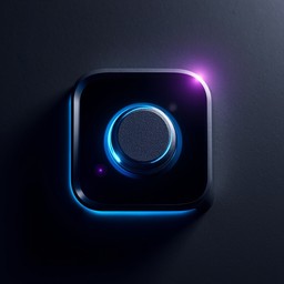 Free Glowing Futuristic Button Image - Futuristic, Button, Glowing ...
