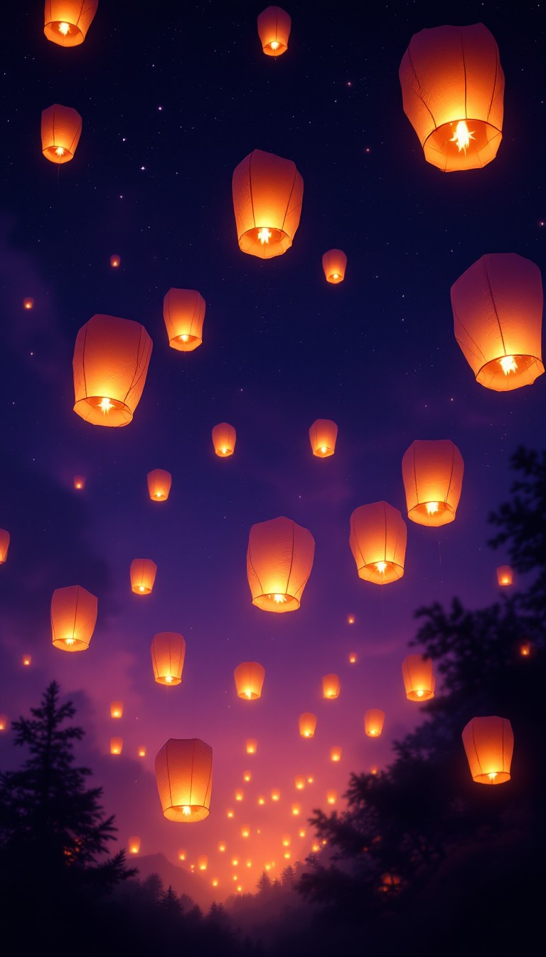 Free Lanterns Light Night Image - Lanterns, Twilight, Glow | Download ...