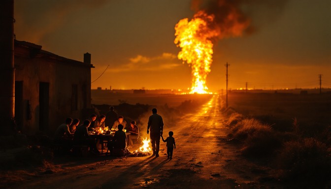 Free Community Under Flames Image - Community, Industrial, Dusk ...