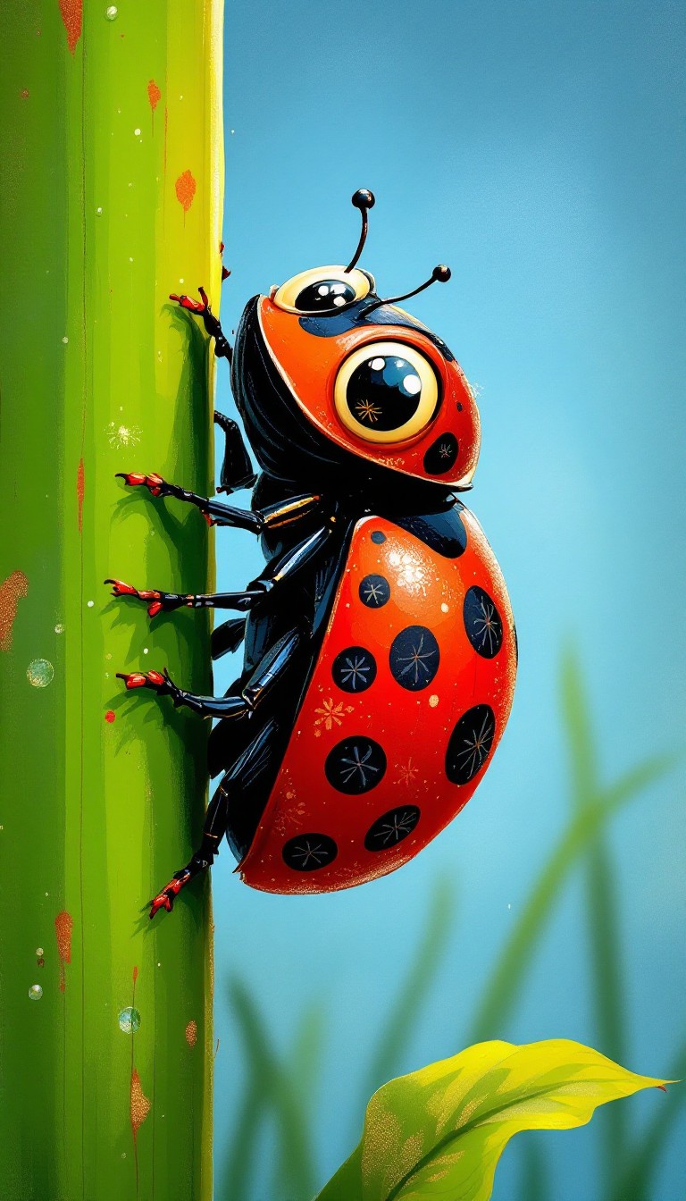 Free Red Ladybug Ascending Image - Ladybug, Beetle, Insect | Download ...