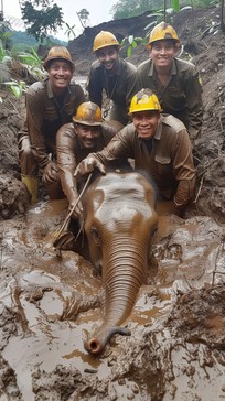 Download Elephant Rescue Effort Image - Elephant, Rescue, Teamwork ...