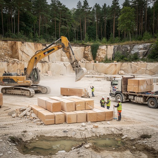 Stone Block Extractor Download Ancient stone extraction Image - Quarry, Stonecutting, Masonry ...
