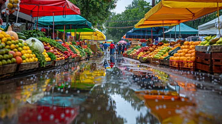 Free Rainy Market Scene Image - Market, Rain, Colorful | Download at ...