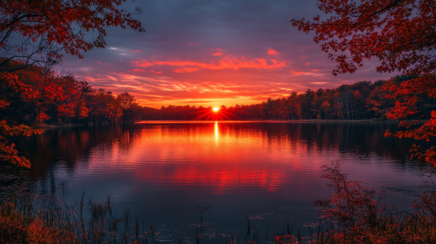 Free Sunset Lake View Image - Sunset, Lake, Sky | Download at StockCake