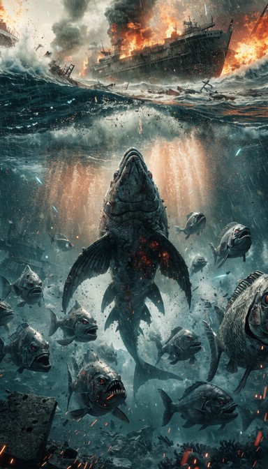 Weaponized Fish Free Ocean Battle Erupts Image - Underwater, Battle, Fish | Download at ...