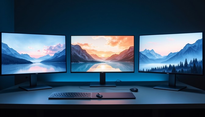 Computer Work Landscape Free Immersive landscape workstation Image - Workstation, Monitors ...