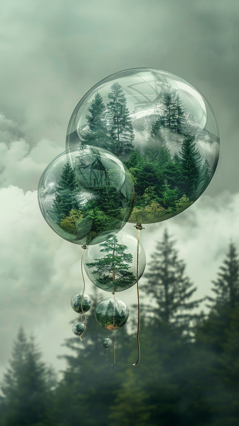 Free Forest in Balloons Image - Surreal, Dreamlike, Nature | Download ...