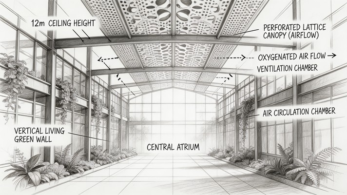 Free Green Building Design Image - Architecture, Sketch, Biophilic ...