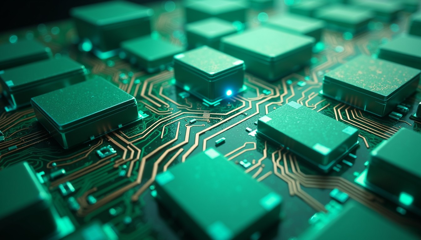 Free Emerald Tech Terrain Image - Circuit, Technology, Copper ...