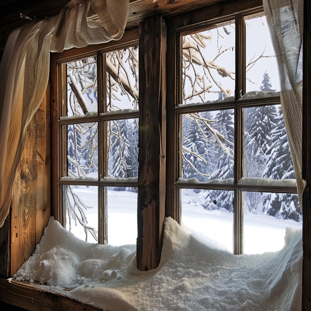Free Snowy Window View Image - Snow, Window, Winter | Download at StockCake