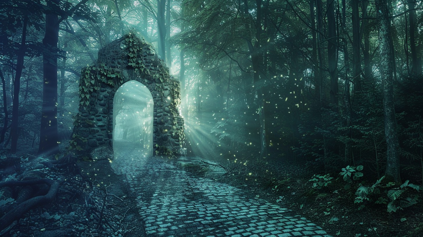 Free Enchanted Forest Gateway Image - Mystical, Forest, Archway ...