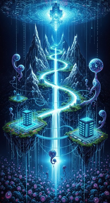 Free Binary Waterfall Dreams Image - Waterfall, Binary, Code | Download ...