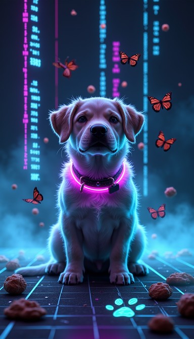 Perro Neon Free Neon Dog Dreams Image - Cyberpunk, Neon, Dog | Download at StockCake