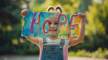 Free Child Holds Hope Image - Child, Hope, Sign | Download at StockCake