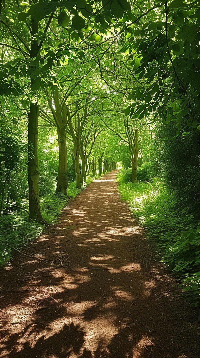 Free Tranquil Forest Path Image - Forest, Path, Sunlight | Download at ...