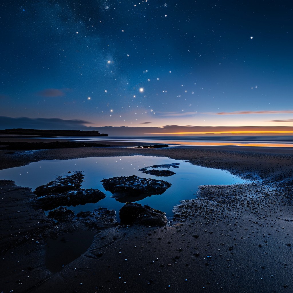 Free Starry Night Beach Image - Starry, Night, Beach | Download at ...