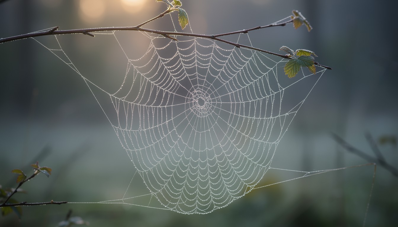 Soliede Web Free Solitary Web Glistens Image - Spiderweb, Dew, Dawn | Download at ...