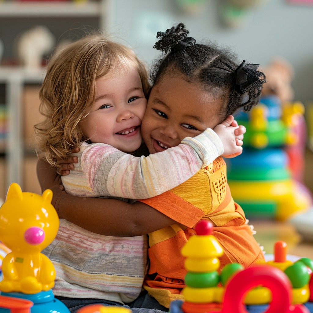 Free Joyful Playful Hug Image - Children, Hug, Toys | Download at StockCake