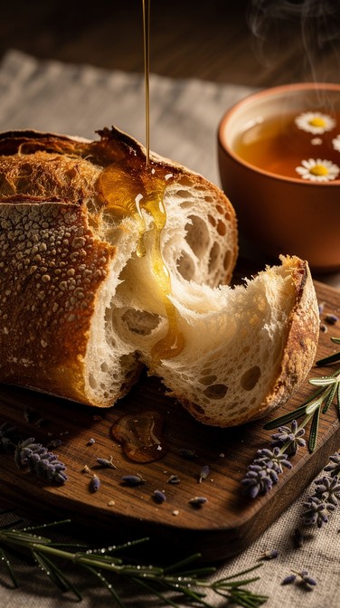 Free Warm Bread Morning Image - Bread, Honey, Tea | Download at StockCake