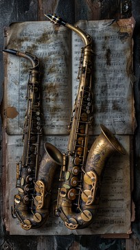 Rustic Saxaphone Free Vintage Saxophone Duo Image - Saxophone, Vintage, Music | Download ...