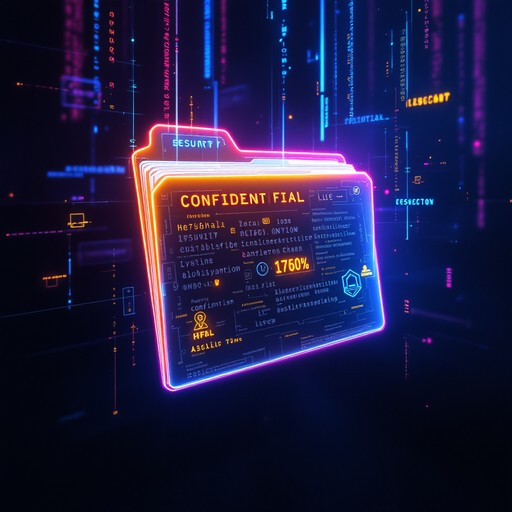 Secret File Pointing Background Download Neon Secret Files Image - Cyberpunk, Neon, Holographic | StockCake
