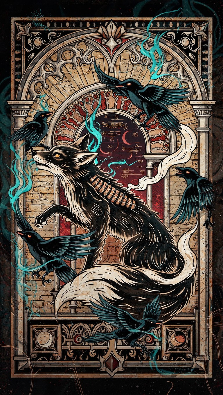 Free Gothic Fox Spirit Image - Gothic, Fox, Tattoo | Download at StockCake