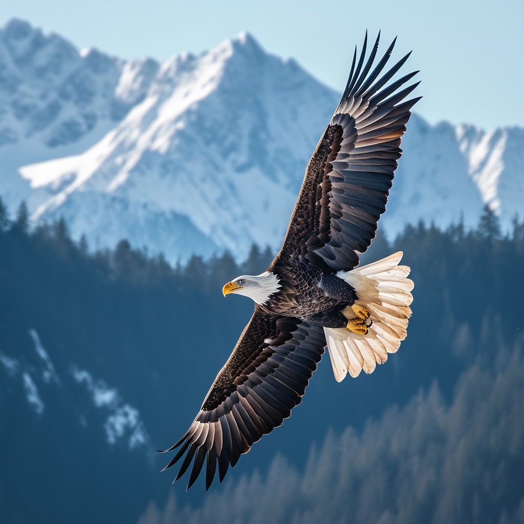 Free Eagle in Flight Image - Eagle, Flight, Mountains | Download at ...