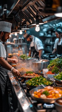 Free Bustling Kitchen Scene Image - Chef, Cooking, Kitchen | Download ...
