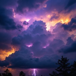 Free Purple Storm Lightning Image - Lightning, Storm, Sunset | Download ...