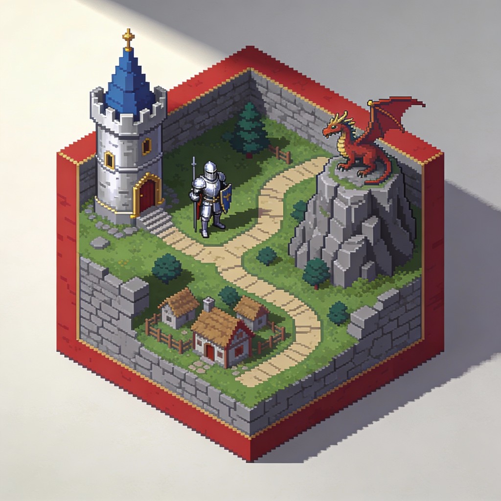 Free Medieval Pixel Kingdom Image - Medieval, Pixel, Isometric ...
