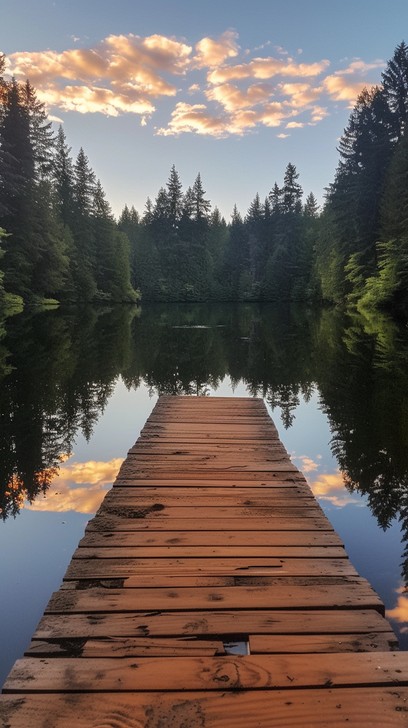 Free Serene Lake View Image - Lake, Sunrise, Dock | Download at StockCake