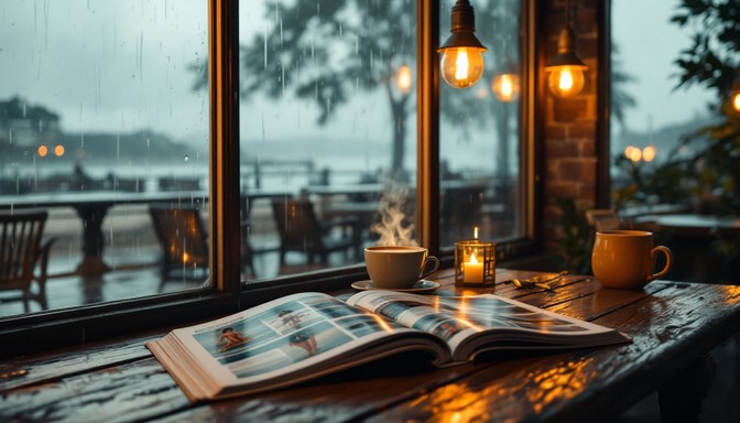 Free Rainy Cafe Vibes Image - Cafe, Rain, Cozy | Download at StockCake