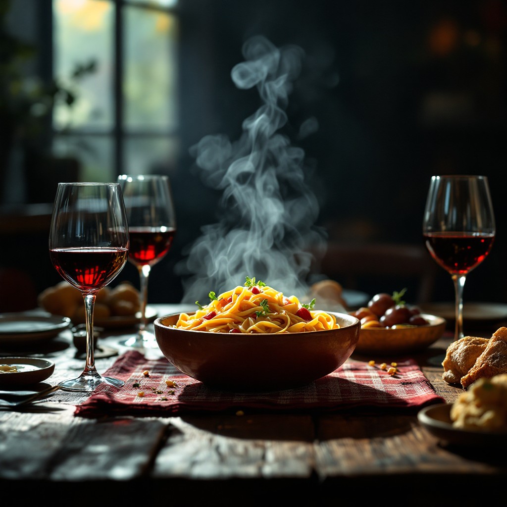 Rustic Italian Free Rustic Italian Feast Image - Pasta, Wine, Italian | Download at ...