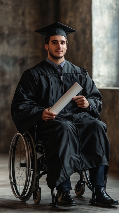 Free Graduate in Wheelchair Image - Graduate, Wheelchair, Education ...