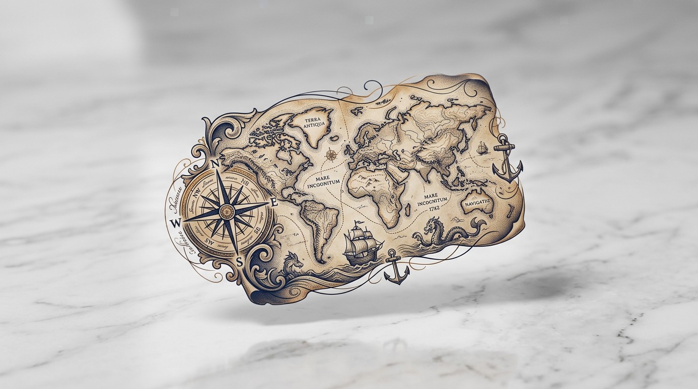 Free Elegant Map Tattoo Image - Tattoo, Map, Cartography | Download at ...