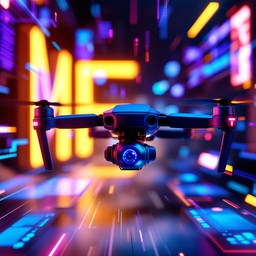 Free Neon Drone Flight Image - Drone, Cyberpunk, Neon | Download at ...