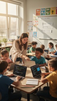 Free Children Learning Programming Image - Education, Coding, Children ...