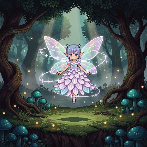 Free Enchanted Forest Fairy Image - Fairy, Pixel, Forest | Download at ...
