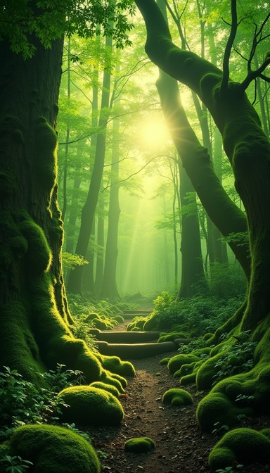 Free Enchanted Forest Path Image - Forest, Pathway, Moss | Download at ...