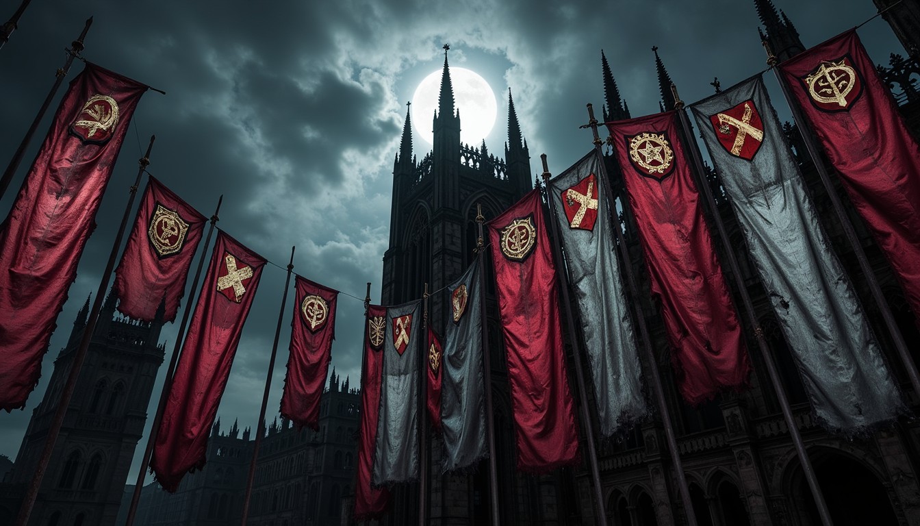 Free Crimson Gothic Banners Image - Gothic, Cathedral, Banners ...