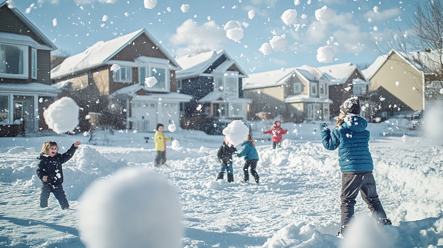 Free Snowball fight fun Image - Snow, Children, Winter | Download at ...