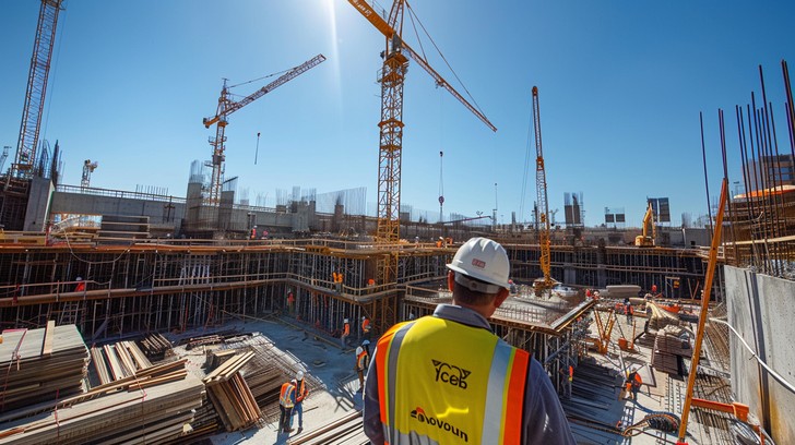 Free Construction Site Activity Image - Construction, Sunset, Cranes ...