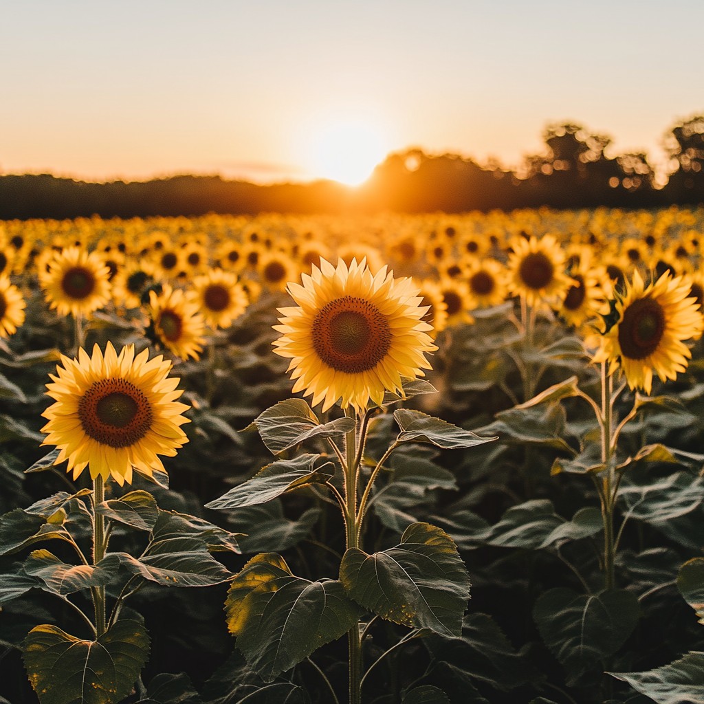 Free Sunset Sunflower Field Image - Sunflower, Sunset, Field | Download ...