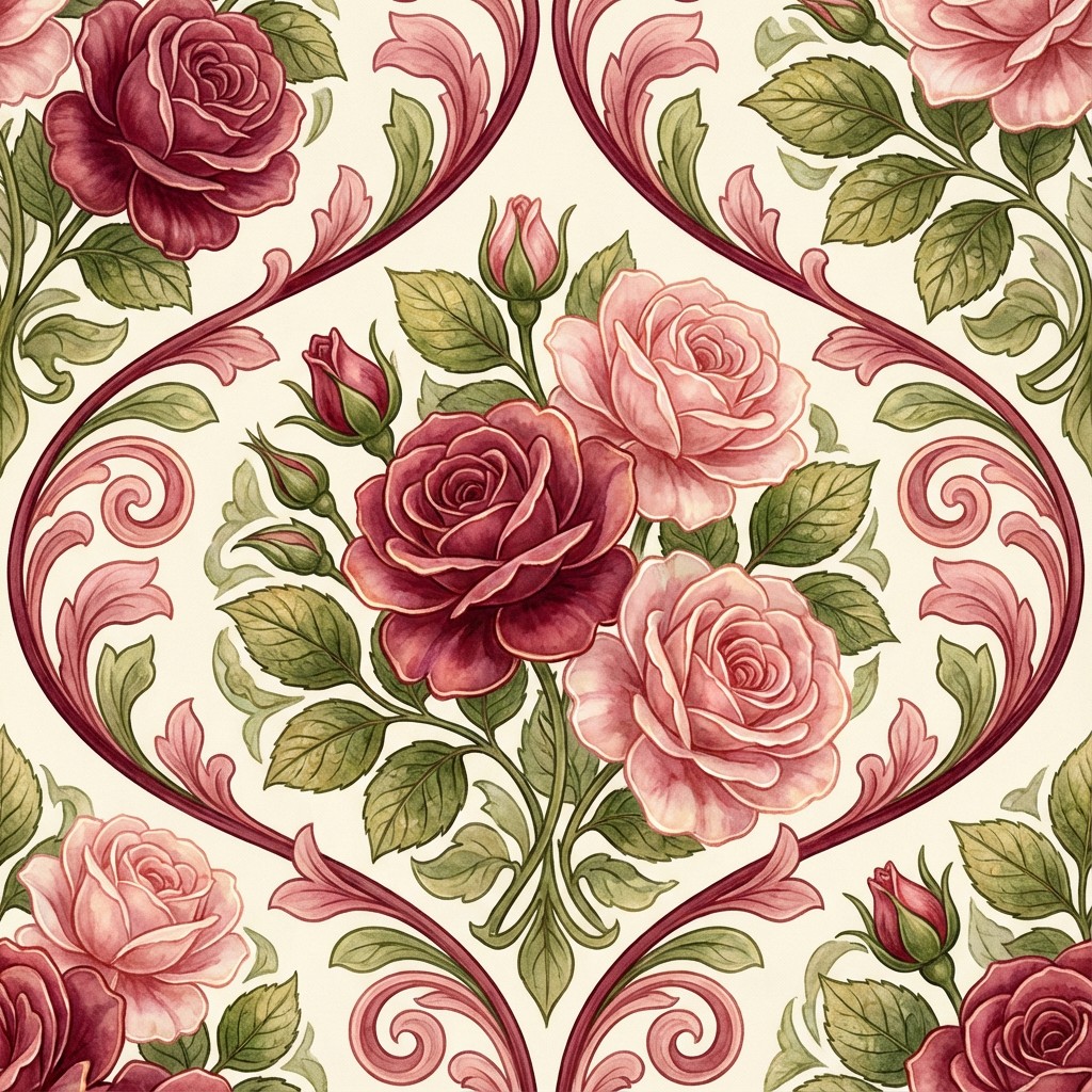 Free Elegant Rose Pattern Image - Roses, Pattern, Floral | Download at ...